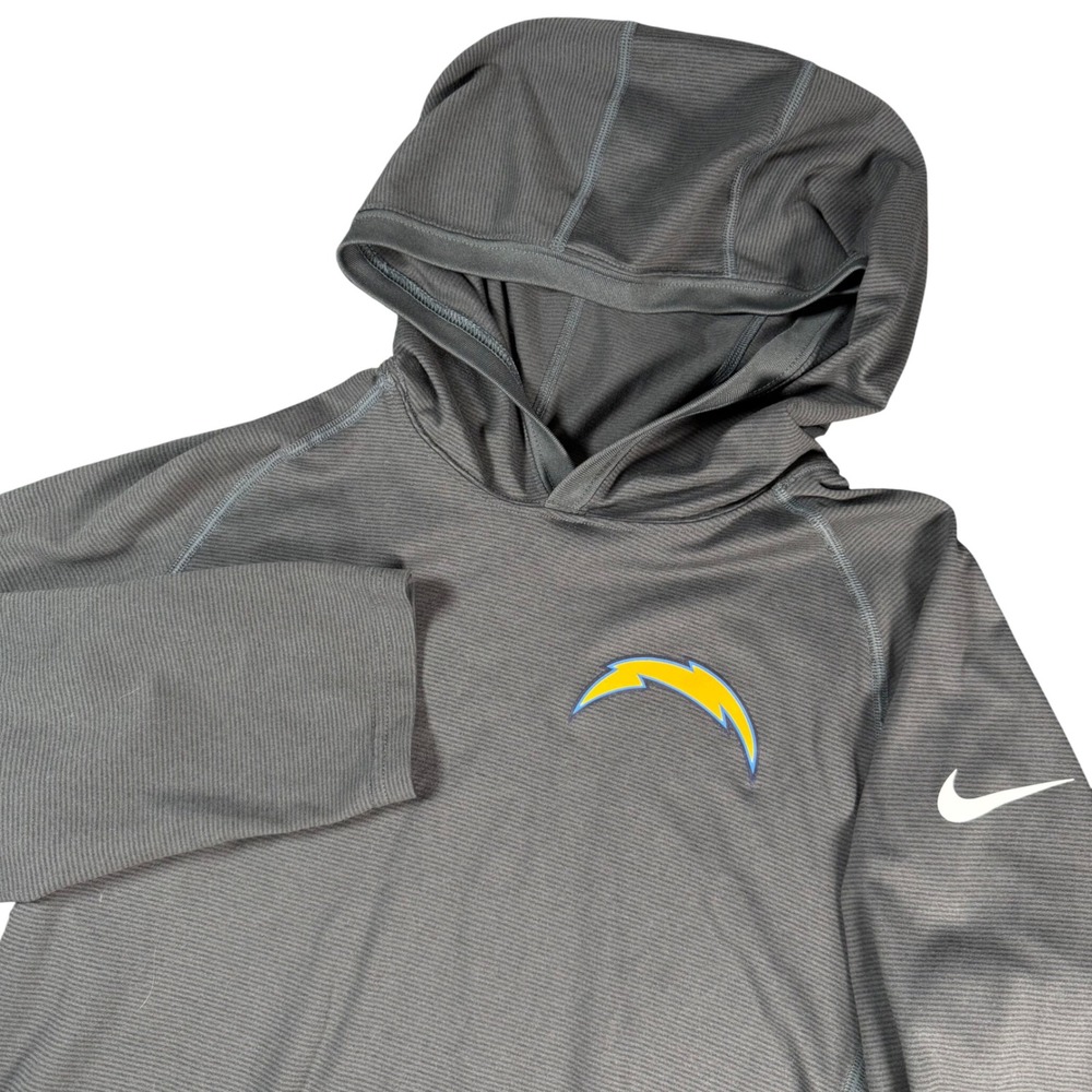 Nike Los Angeles Chargers Dri-FIT Hoodie Mens Small Gray Long Sleeve Training
